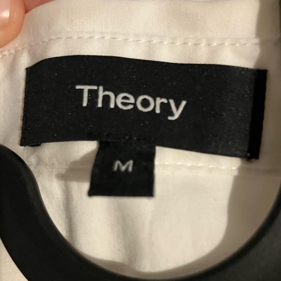 THEORY Classic White Blouse - Picture 3 of 4